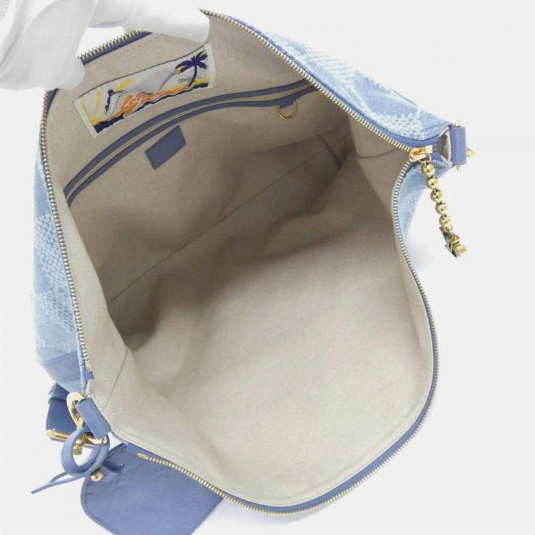 Pre Owned Louis Vuitton Damier Denim 3D Vagabond Bobo Shoulder Bag