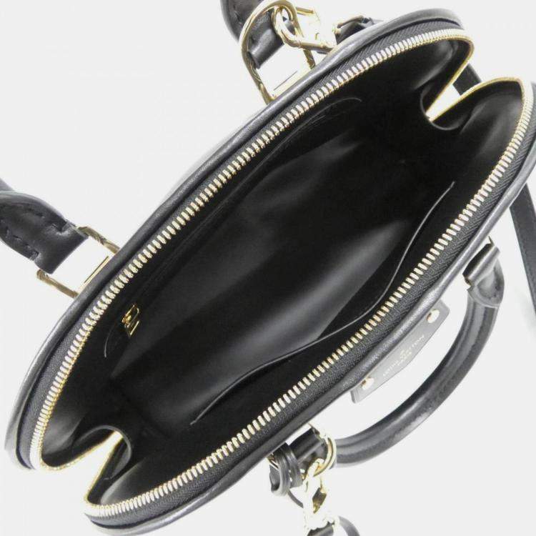 Pre Owned Louis Vuitton Alma Black Lambskin Leather PM Handbag