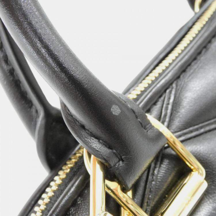 Pre Owned Louis Vuitton Alma Black Lambskin Leather PM Handbag