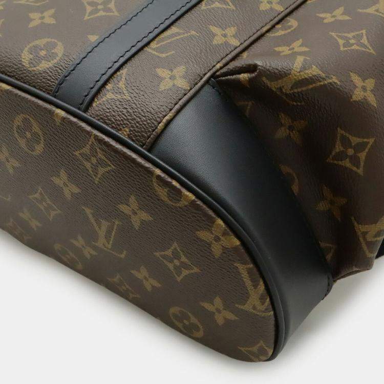 Pre Owned Louis Vuitton Monogram Macassar Christopher Pm Backpack/Shoulder Bag