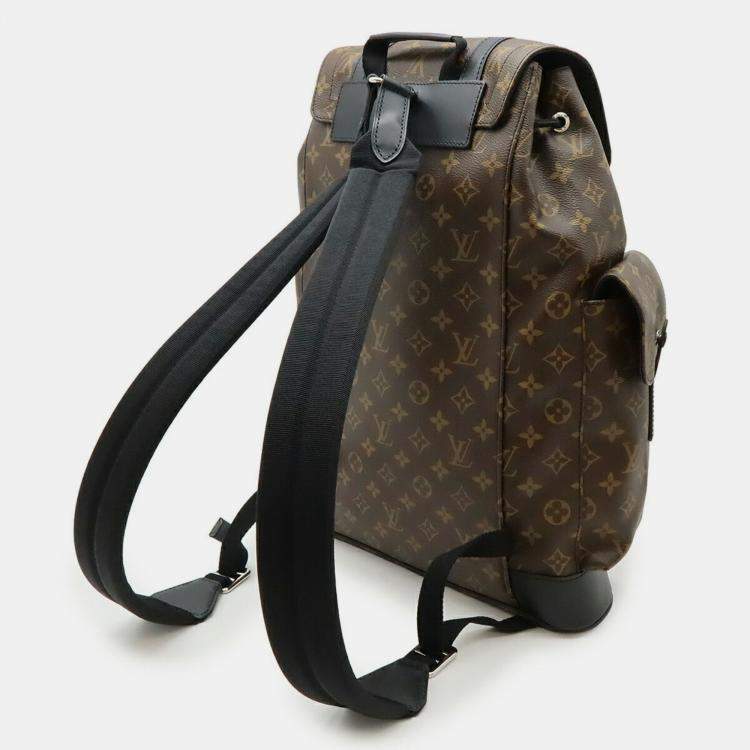 Pre Owned Louis Vuitton Monogram Macassar Christopher Pm Backpack/Shoulder Bag