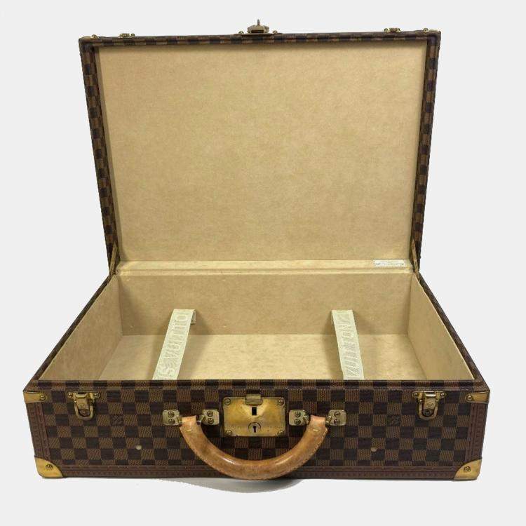 Pre Owned Louis Vuitton Damier Visten 55 Bag Sp Order Trunk Canvas Brown