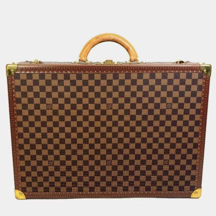 Pre Owned Louis Vuitton Damier Visten 55 Bag Sp Order Trunk Canvas Brown