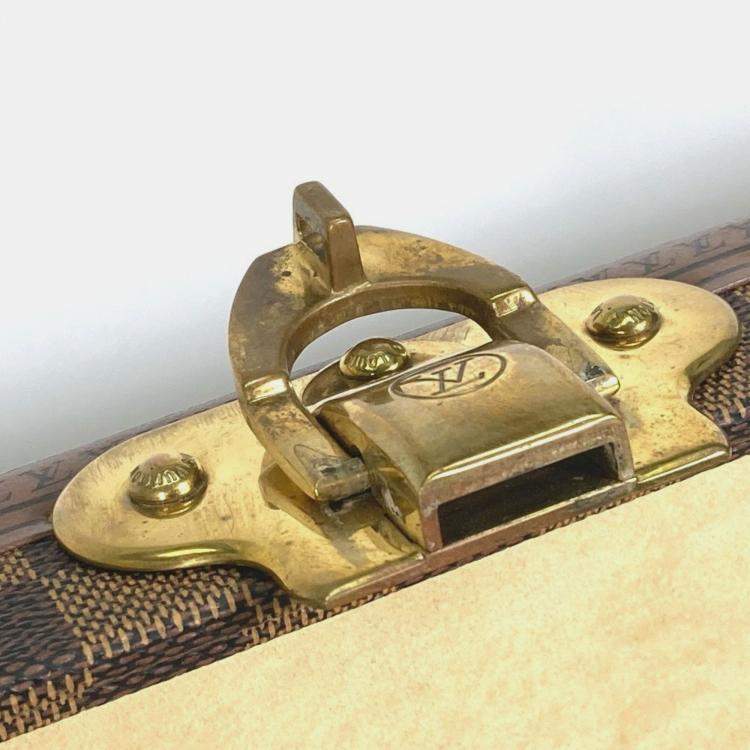 Pre Owned Louis Vuitton Damier Visten 55 Bag Sp Order Trunk Canvas Brown