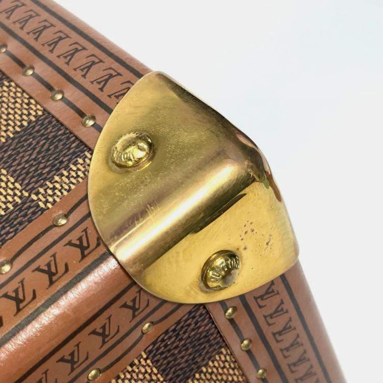 Pre Owned Louis Vuitton Damier Visten 55 Bag Sp Order Trunk Canvas Brown