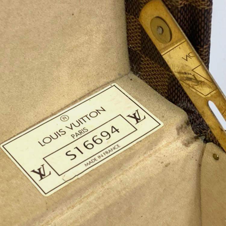 Pre Owned Louis Vuitton Damier Visten 55 Bag Sp Order Trunk Canvas Brown