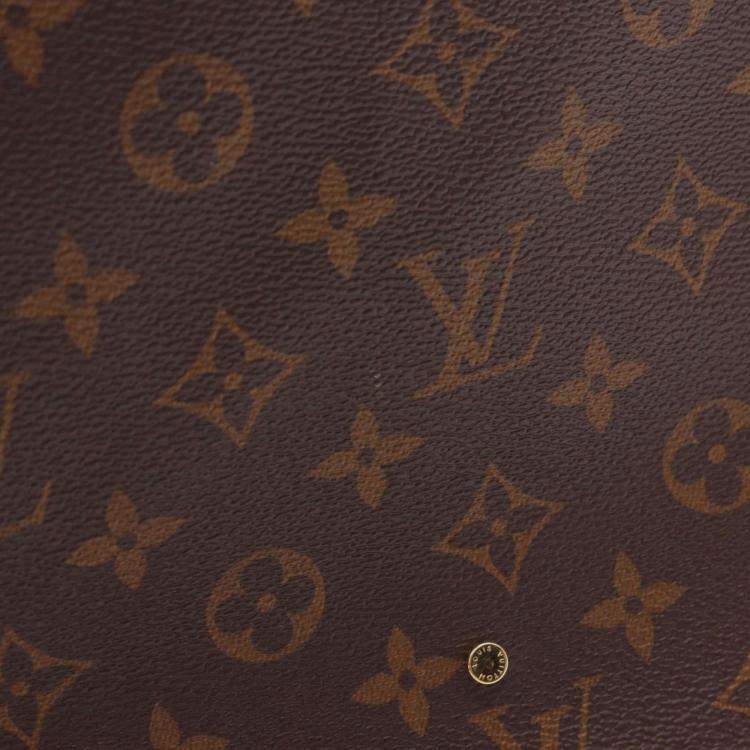 Pre Owned Louis Vuitton Atlantis Gm Handbag Coated Canvas Leather Monogram Brown