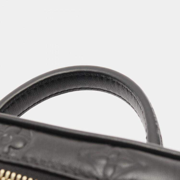 Pre Owned Louis Vuitton Vanity Coussin Pm Handbag Lambskin Lamb Leather Black