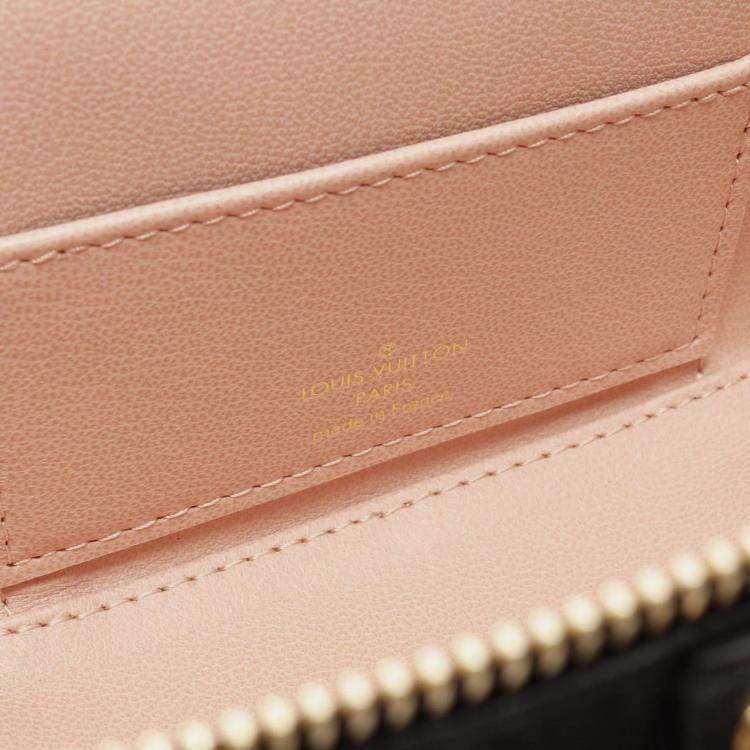 Pre Owned Louis Vuitton Vanity Coussin Pm Handbag Lambskin Lamb Leather Black