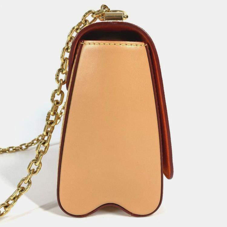 Pre Owned Louis Vuitton Monogram Cat Sack Twist Mm Chain Bag With Double Shoulder In Canvas Multicolor and White