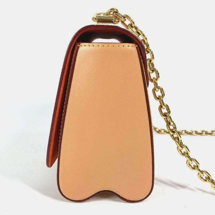 Pre Owned Louis Vuitton Monogram Cat Sack Twist Mm Chain Bag With Double Shoulder In Canvas Multicolor and White