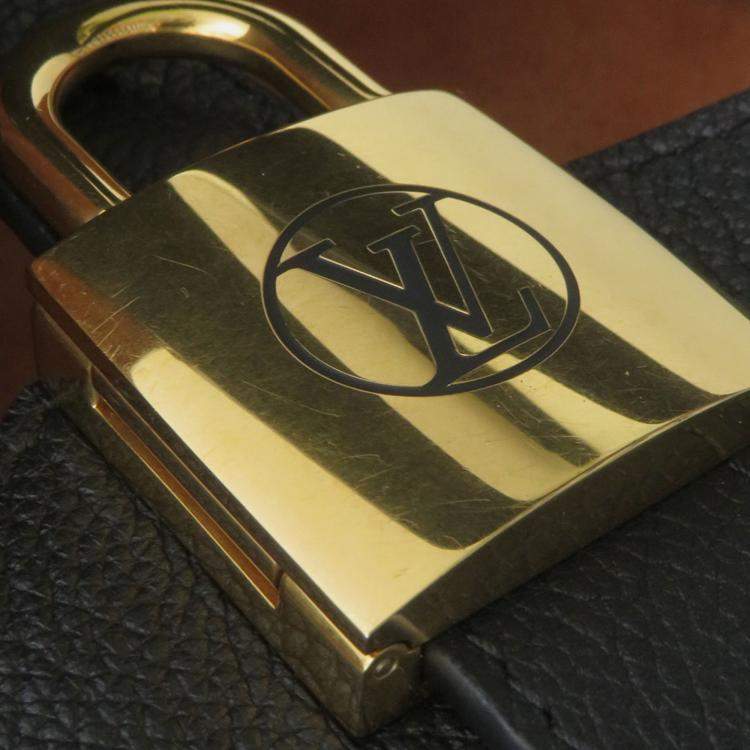 Pre Owned Louis Vuitton Lowkey Hobo Mm Shoulder Bag In Grained Calfskin Leather Black