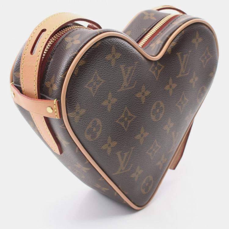 Pre Owned Louis Vuitton Sac Cool Shoulder Bag Coated Canvas Leather Monogram Brown
