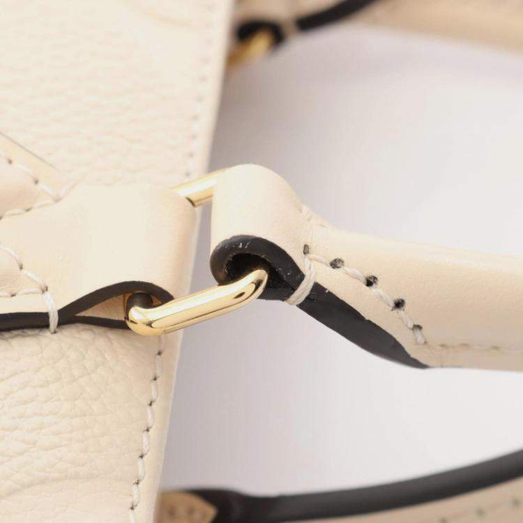 Pre Owned Louis Vuitton On The Go New York Monogram Empreinte Leather Handbag Ivory