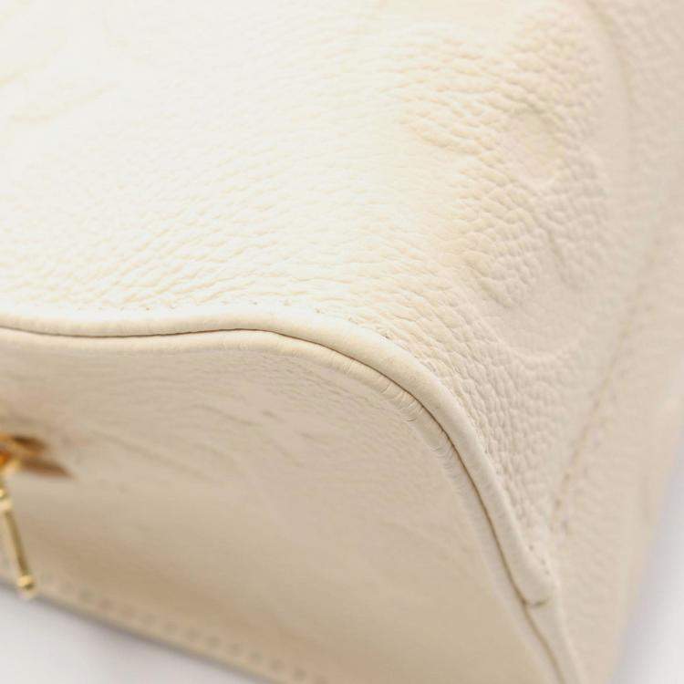 Pre Owned Louis Vuitton On The Go New York Monogram Empreinte Leather Handbag Ivory