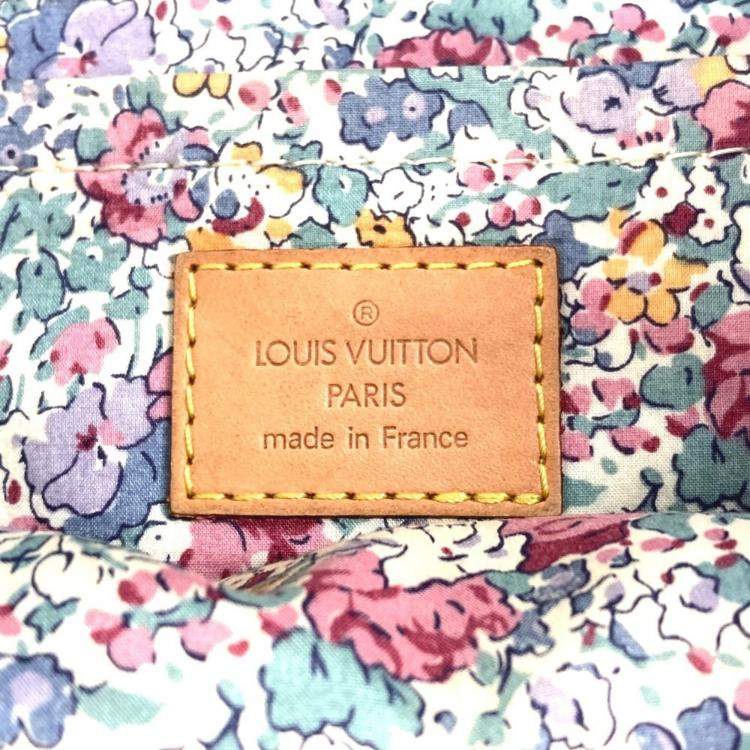 Pre Owned Louis Vuitton Monogram Denim Patchwork Posty Bag Flap Crossbody Messenger Shoulder Canvas Blue