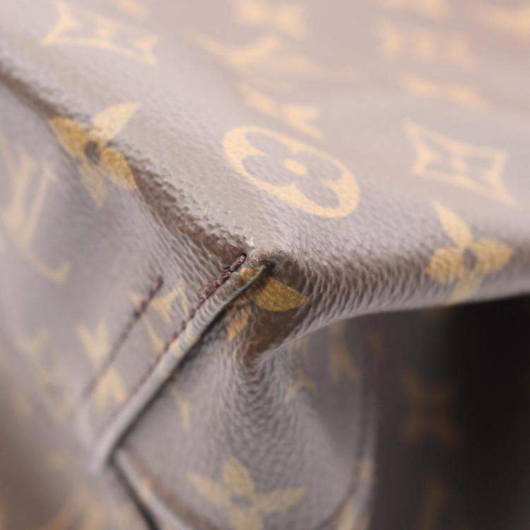 Pre Owned Louis Vuitton Atlantis Gm Handbag Coated Canvas And Leather Monogram Brown