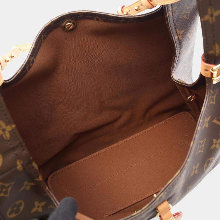 Pre Owned Louis Vuitton Atlantis Gm Handbag Coated Canvas And Leather Monogram Brown