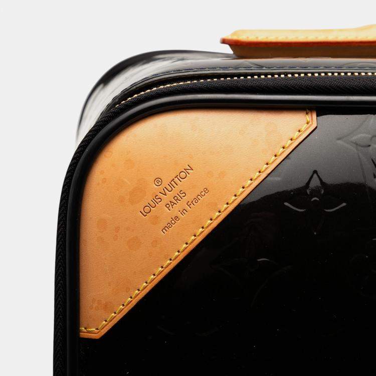 Pre Owned Louis Vuitton Black Monogram Vernis Pegase 45