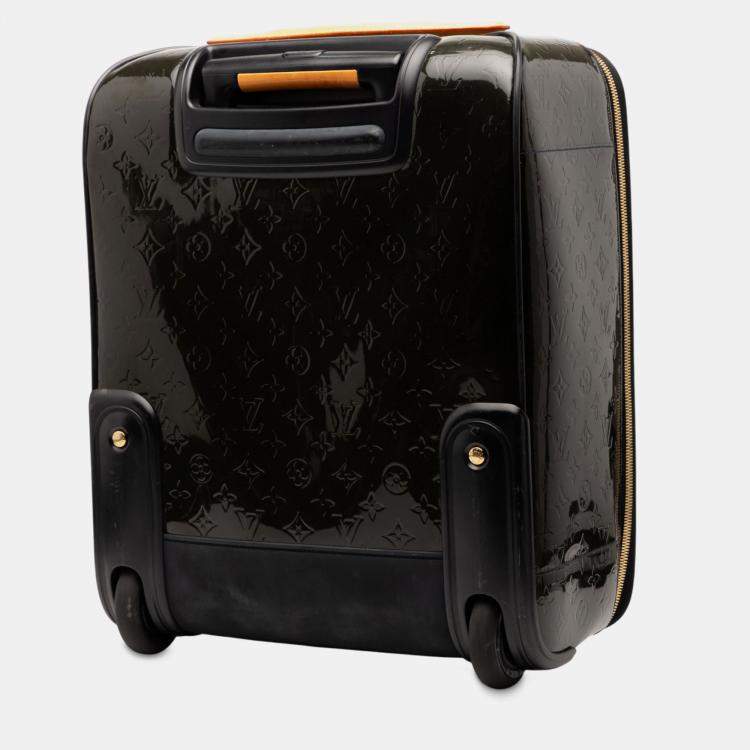 Pre Owned Louis Vuitton Black Monogram Vernis Pegase 45