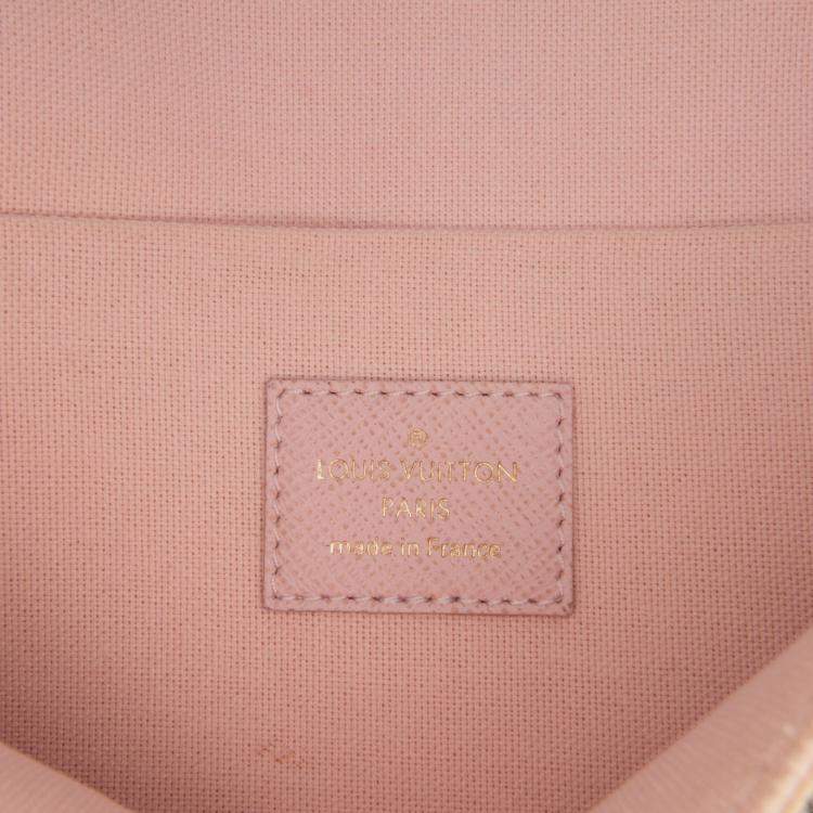 Pre Owned Louis Vuitton White Damier Azur Pochette Felicie