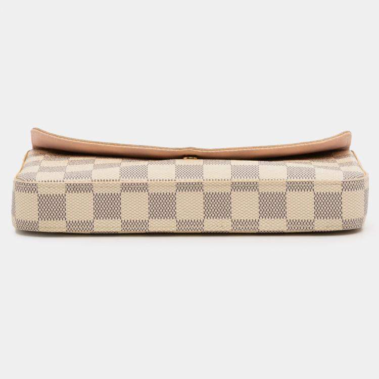 Pre Owned Louis Vuitton White Damier Azur Pochette Felicie