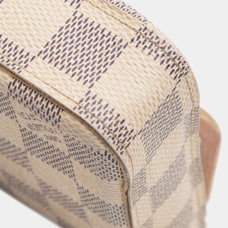 مملوكة مسبقًا Louis Vuitton White Damier Azur Pochette Felicie