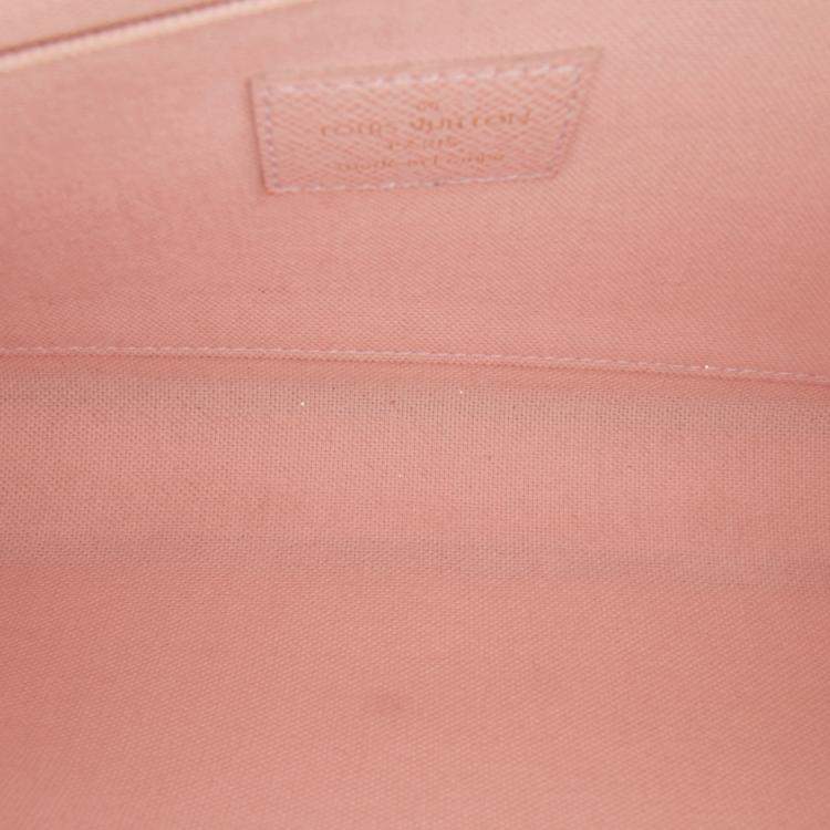 مملوكة مسبقًا Louis Vuitton White Damier Azur Pochette Felicie