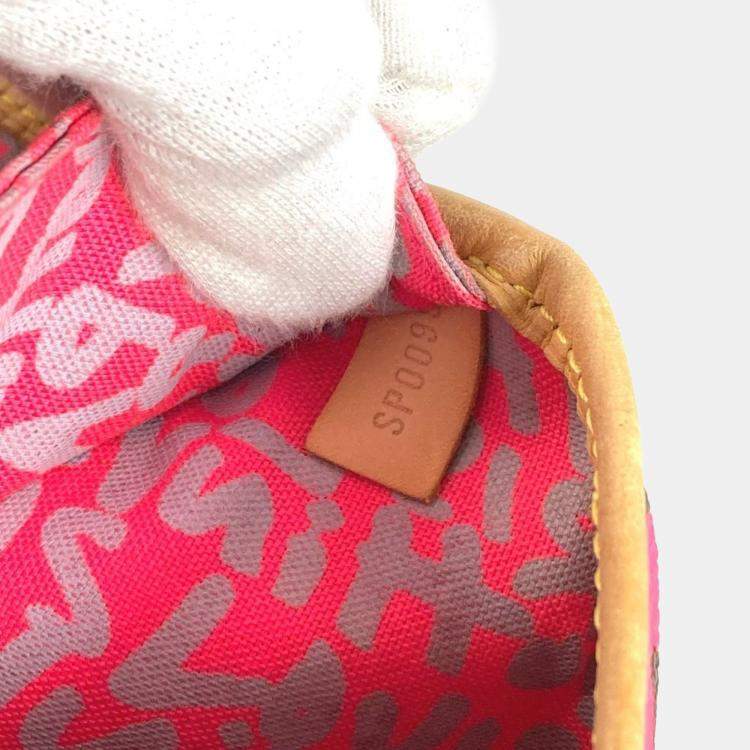 مملوكة مسبقًا Louis Vuitton Monogram Graffiti Neverfull Gm Tote Bag Shoulder Canvas Fuchsia Pink