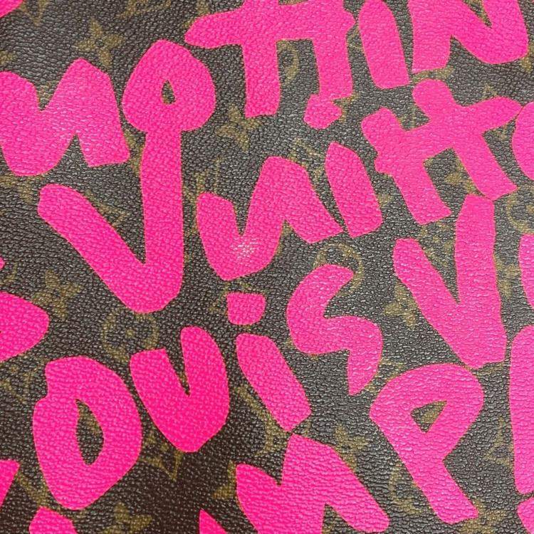 مملوكة مسبقًا Louis Vuitton Monogram Graffiti Neverfull Gm Tote Bag Shoulder Canvas Fuchsia Pink