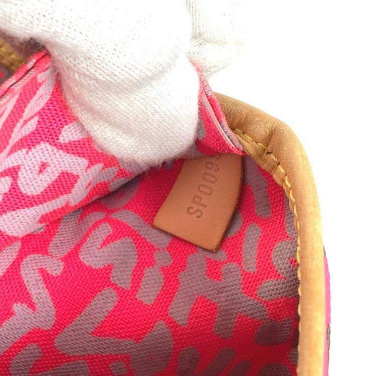 مملوكة مسبقًا Louis Vuitton Monogram Graffiti Neverfull Gm Tote Bag Shoulder Canvas Fuchsia Pink