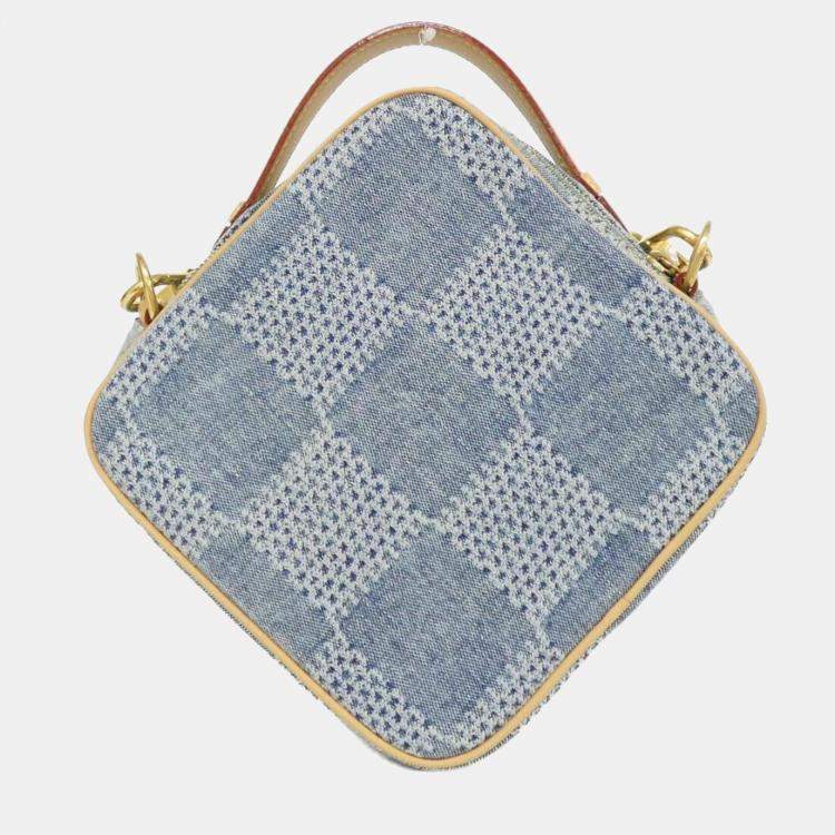 Pre Owned Louis Vuitton Damier Denim 3D Chess Messenger Shoulder Bag
