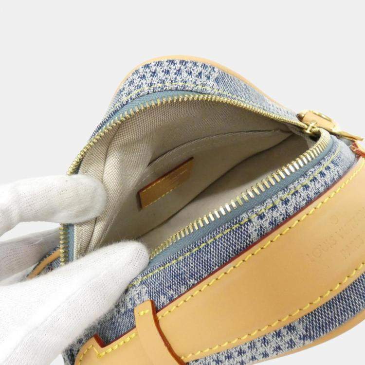 Pre Owned Louis Vuitton Damier Denim 3D Chess Messenger Shoulder Bag