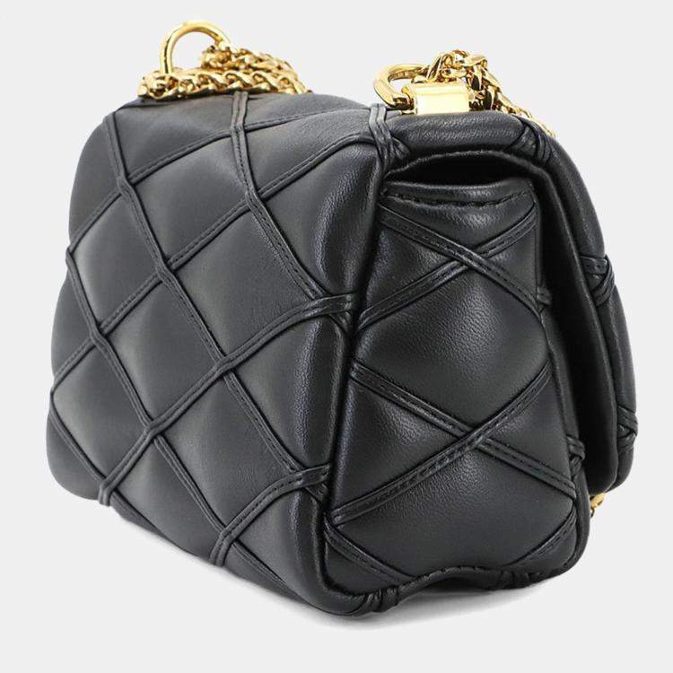 Pre Owned Louis Vuitton Maltage Pico Go-14 Chain Shoulder Bag In Leather Noir