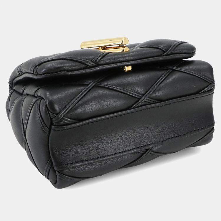 Pre Owned Louis Vuitton Maltage Pico Go-14 Chain Shoulder Bag In Leather Noir