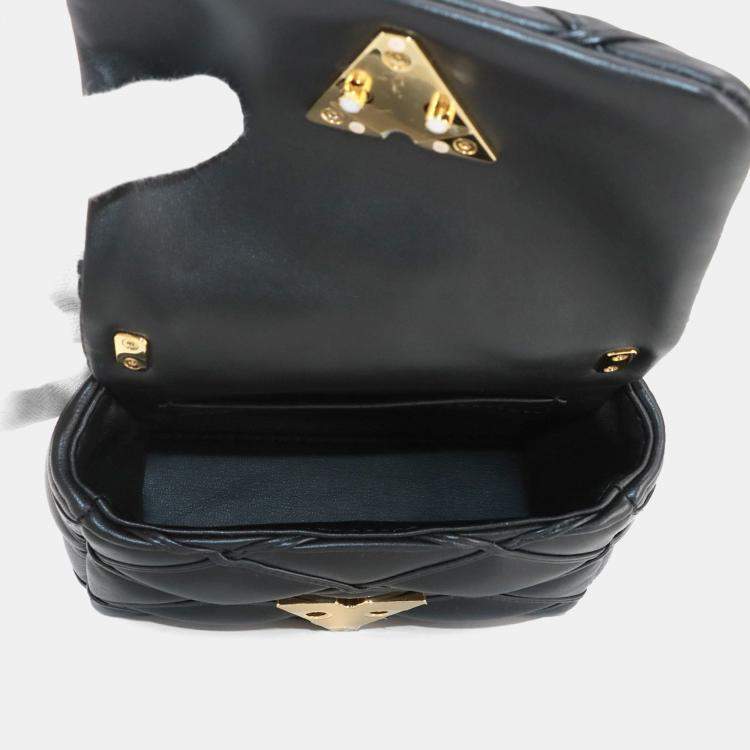 Pre Owned Louis Vuitton Maltage Pico Go-14 Chain Shoulder Bag In Leather Noir