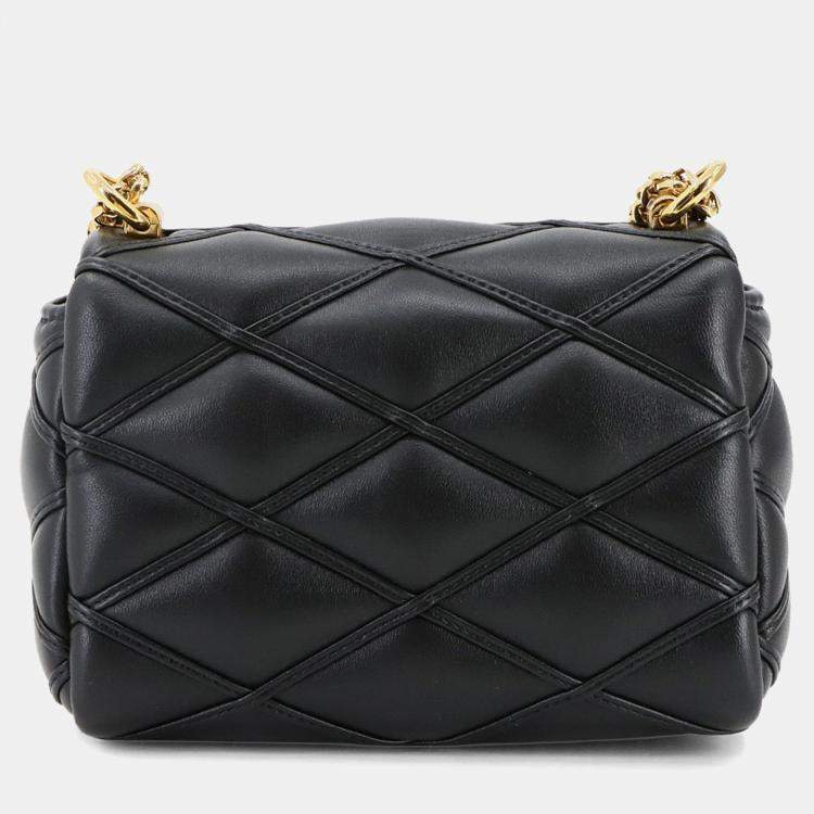 Pre Owned Louis Vuitton Maltage Pico Go-14 Chain Shoulder Bag In Leather Noir