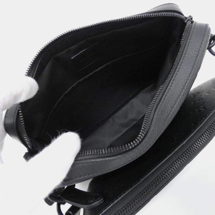 Pre Owned Louis Vuitton Monogram Shadow Trio Messenger Shoulder Bag