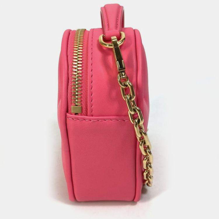 Pre Owned Louis Vuitton Monogram Bubblegram Pop My Heart Pouch Chain 2-Way Bag Handbag/Shoulder Leather Dragon Fruit Pink