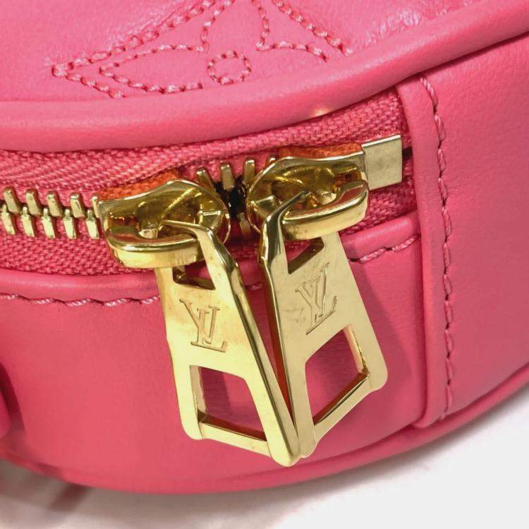 Pre Owned Louis Vuitton Monogram Bubblegram Pop My Heart Pouch Chain 2-Way Bag Handbag/Shoulder Leather Dragon Fruit Pink