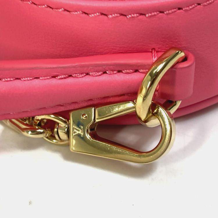 Pre Owned Louis Vuitton Monogram Bubblegram Pop My Heart Pouch Chain 2-Way Bag Handbag/Shoulder Leather Dragon Fruit Pink