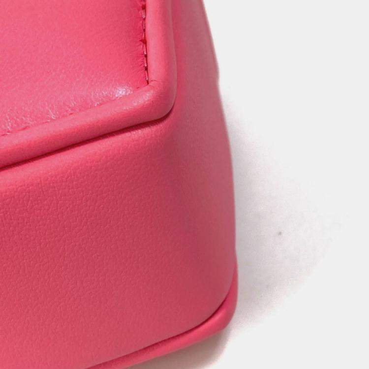 Pre Owned Louis Vuitton Monogram Bubblegram Pop My Heart Pouch Chain 2-Way Bag Handbag/Shoulder Leather Dragon Fruit Pink