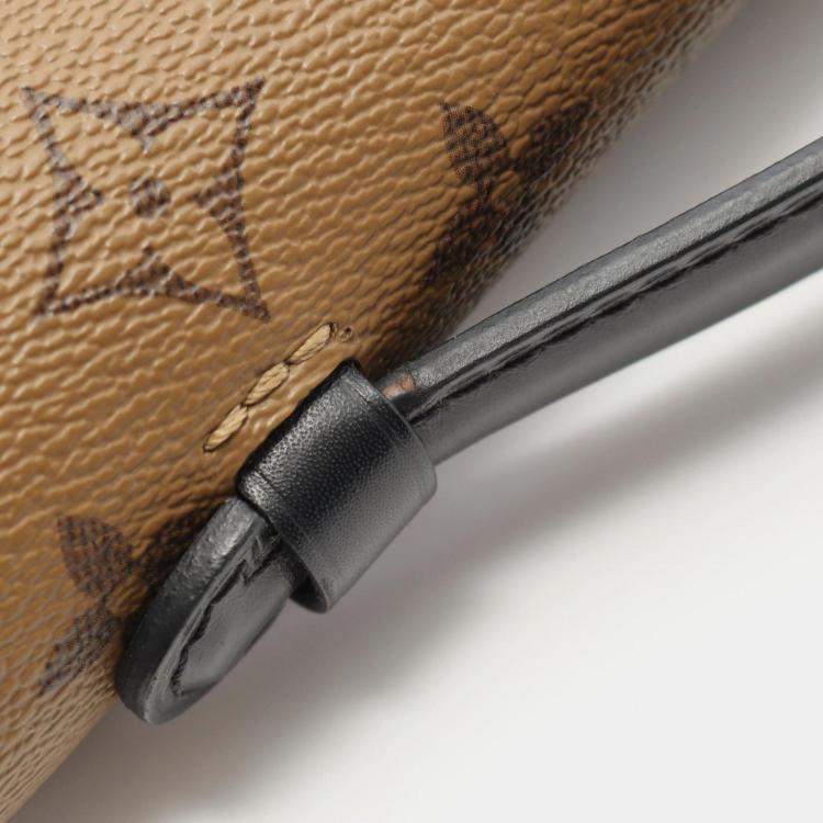 Pre Owned Louis Vuitton Metis Mm Pochette Handbag In Coated Canvas And Leather With Monogram Reverse Brown Black