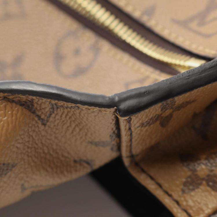 Pre Owned Louis Vuitton Metis Mm Pochette Handbag In Coated Canvas And Leather With Monogram Reverse Brown Black