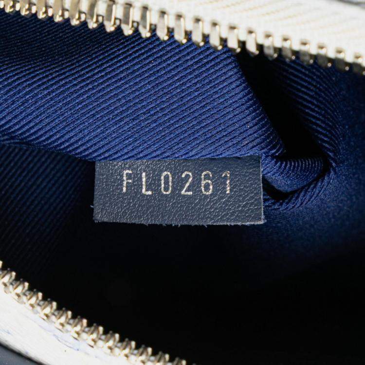 Pre Owned Louis Vuitton Monogram Watercolor Keepall Xs Handbag/Shoulder Bag White/Blue Leather