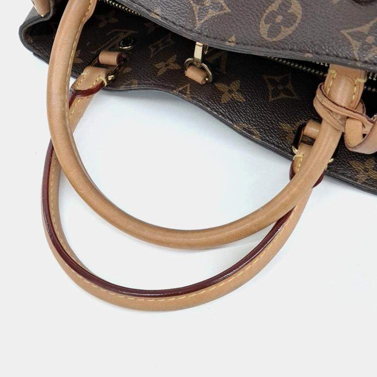 Pre Owned Louis Vuitton Brown Coated Canvas Monogram Montaigne MM