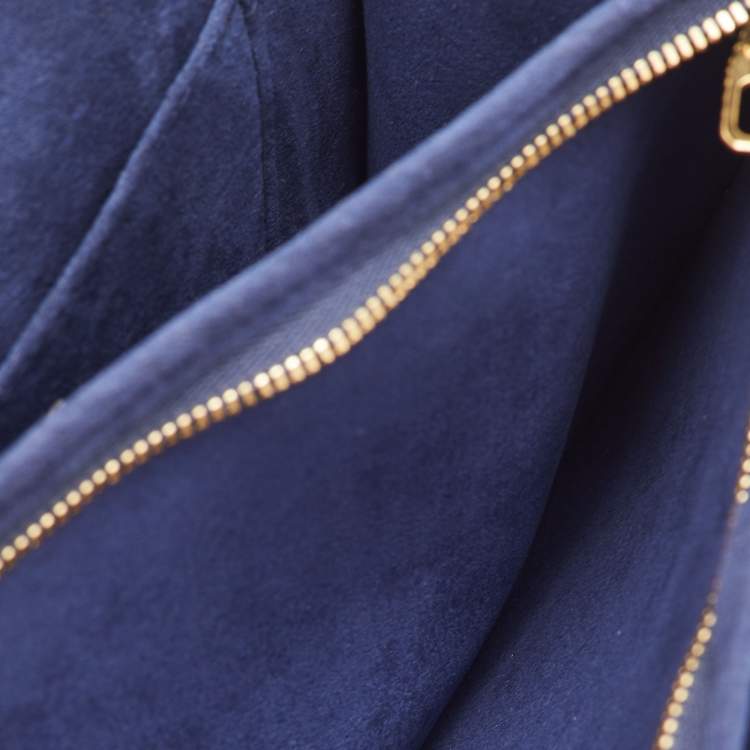 Pre Owned Louis Vuitton Dauphine MM Blue/Green Monogram Empreinte Leather Limited Edition Bag