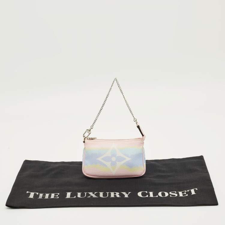 Pre Owned Louis Vuitton Escale Mini Pastel Monogram Canvas Canvas Pochette Accessoires