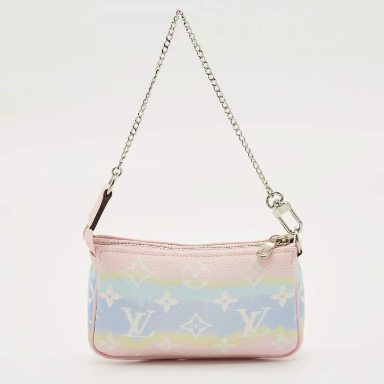 Pre Owned Louis Vuitton Escale Mini Pastel Monogram Canvas Canvas Pochette Accessoires