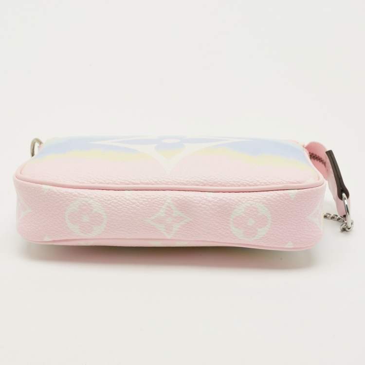 Pre Owned Louis Vuitton Escale Mini Pastel Monogram Canvas Canvas Pochette Accessoires